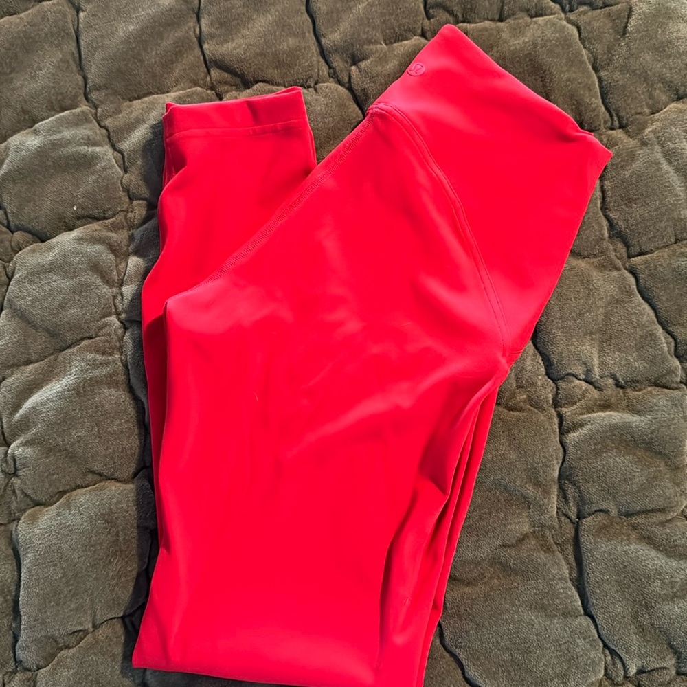 Dark Red Lululemon Leggings